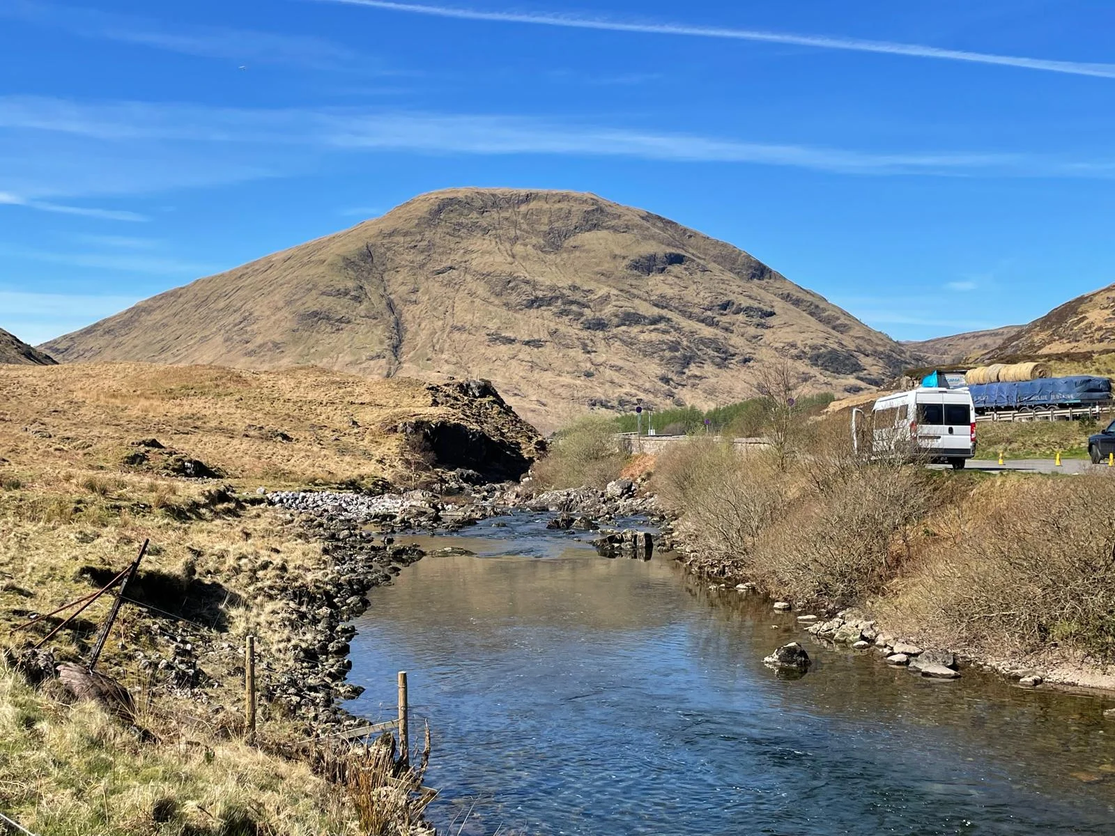Scenic Highlands stream in Glencoe